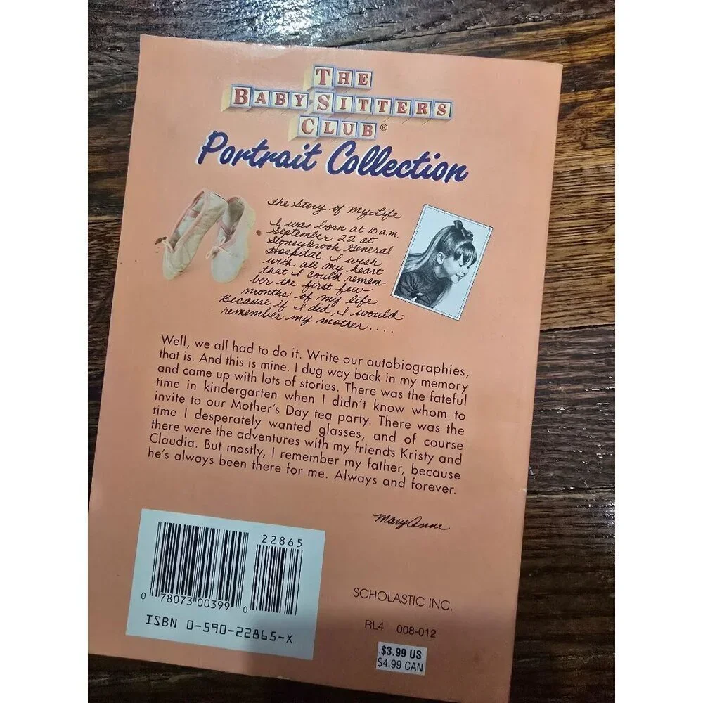 Vintage The Baby-sitters Club Portrait Collection Mary Anne's Book by Ann M. Mar